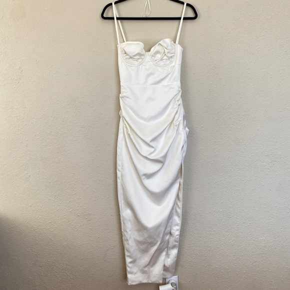 House of CB S PLUS CUP Flora Ivory Satin Corset Dress Size NWOT Small DD - Picture 4 of 14